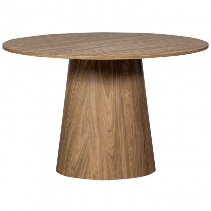 mesa comedor redonda de madera de nogal Ø120cm