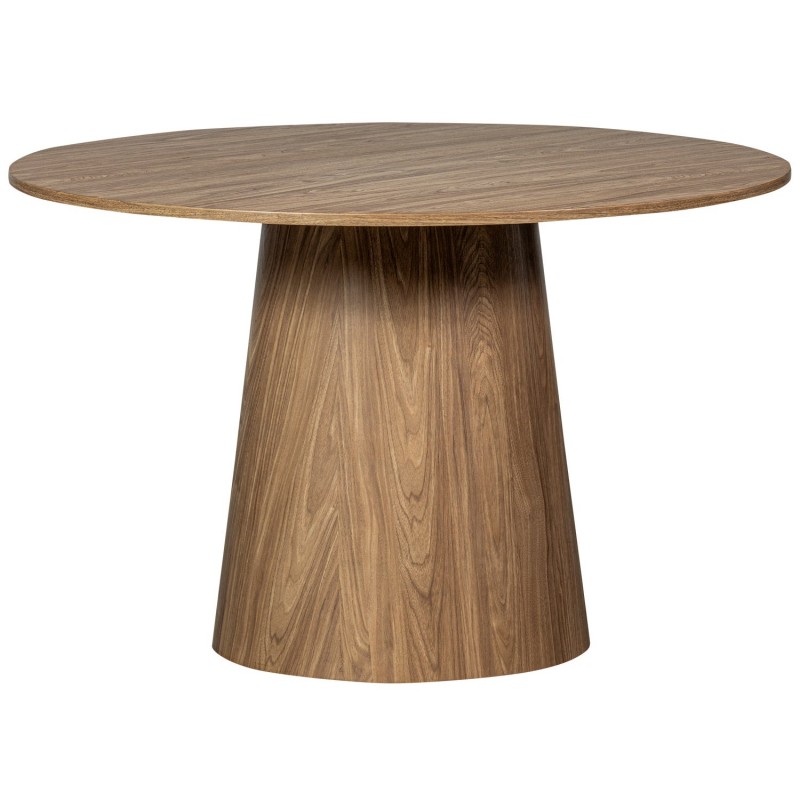 mesa comedor redonda de madera de nogal Ø120cm