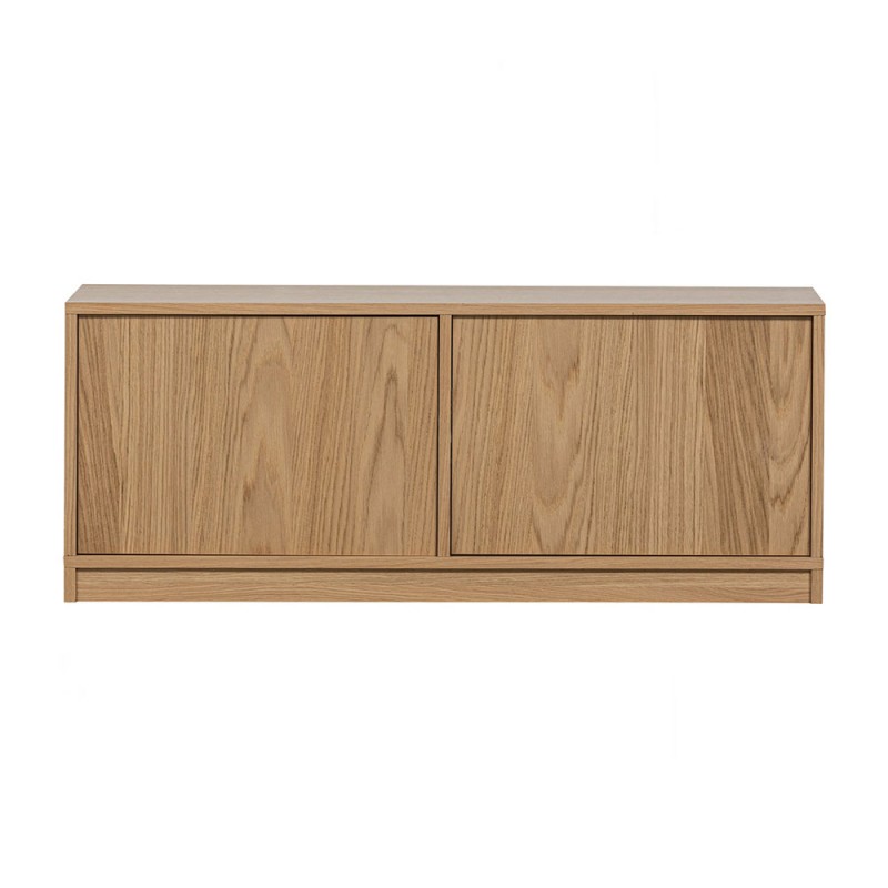 mueble modular madera roble estilo contemporáneo.