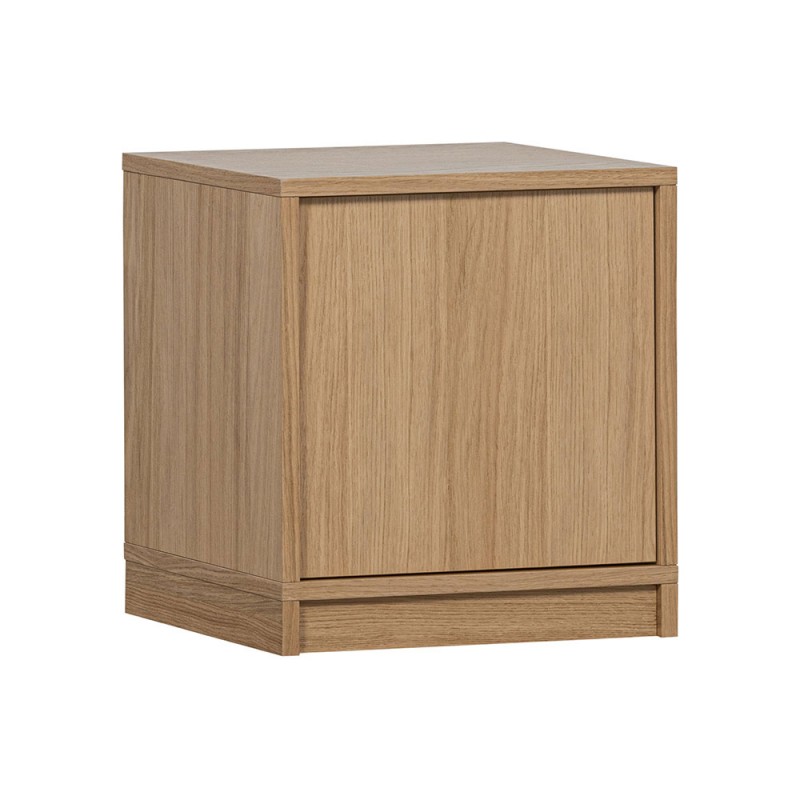 mueble bajo modular de roble estilo contemporáneo.