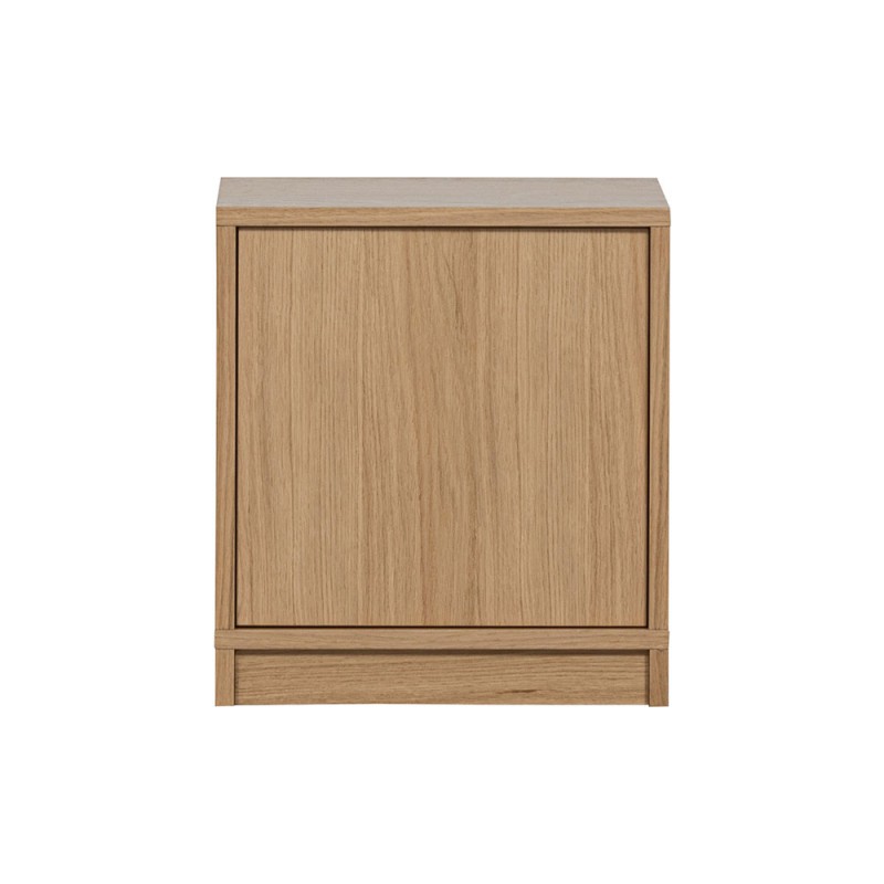 mueble bajo modular de roble estilo contemporáneo.