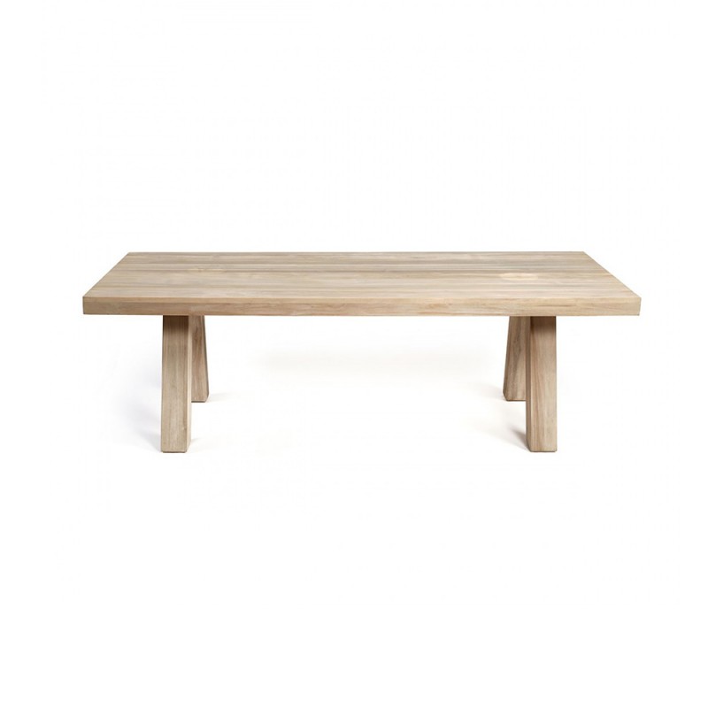 Mesa comedor exterior de teca rectangular Ram 240cm