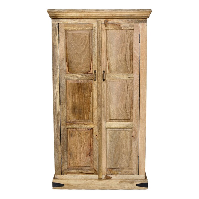 armario madera maciza mango para salon con repisas interiores