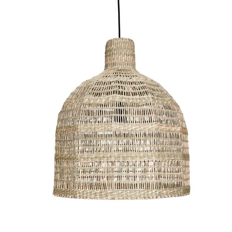 Pantalla para lámpara techo de mimbre natural