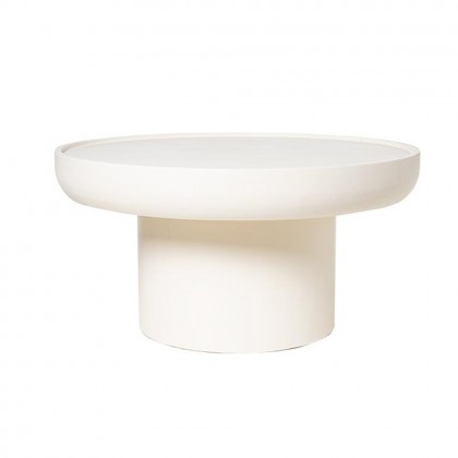 Mesa de centro redonda minimalista 80cm color blanco