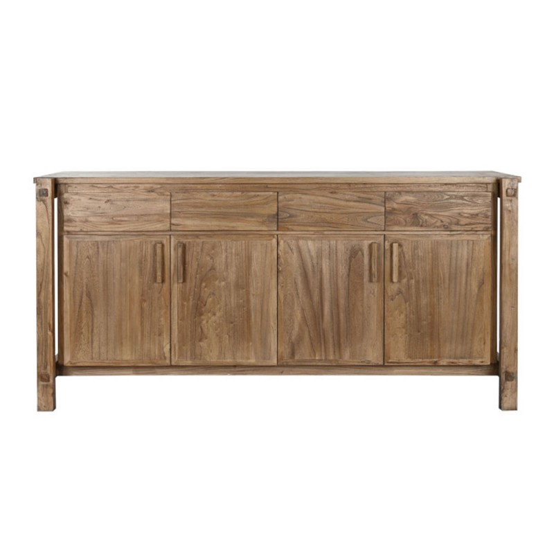 aparador de madera de olmo recuperada de estilo contemporáneo.