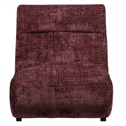 Sillón tapizado en chenilla gruesa color Violeta