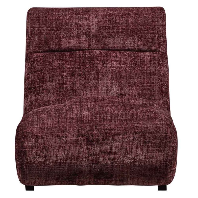 Sillón tapizado en chenilla gruesa color Violeta