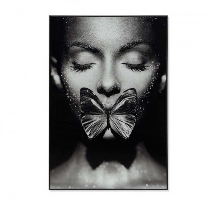 Cuadro blanci y negro butterfly mouth