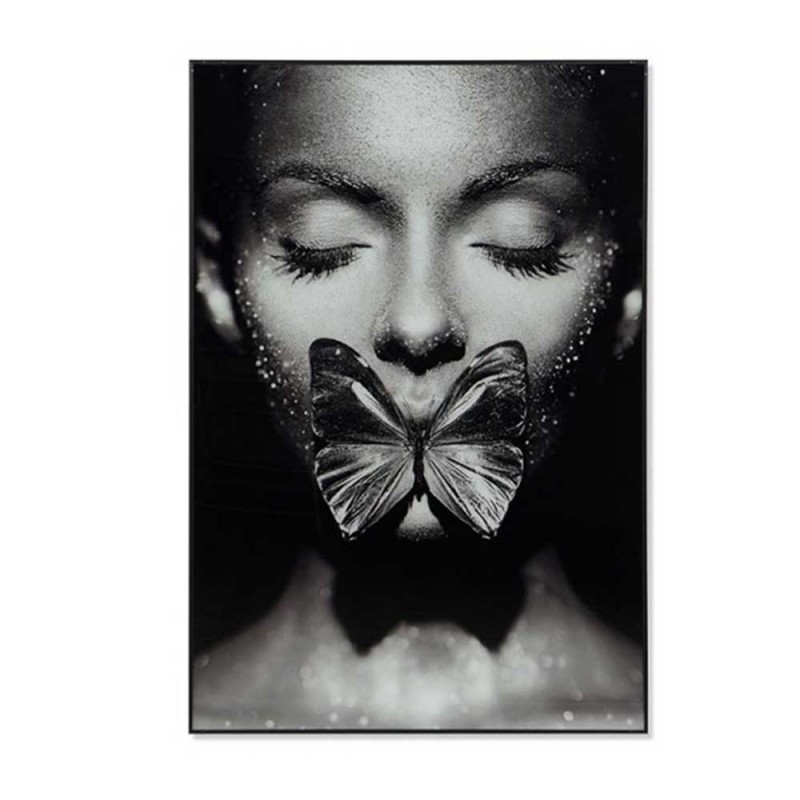 Cuadro blanci y negro butterfly mouth