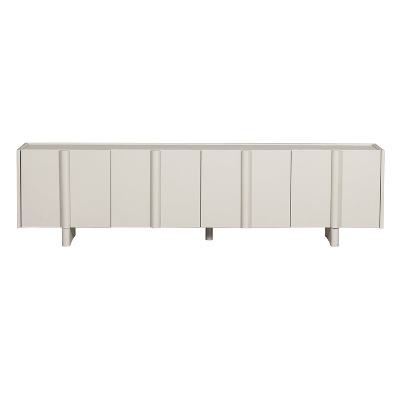 Mueble Tv de estilo retro 152cm, blanco roto