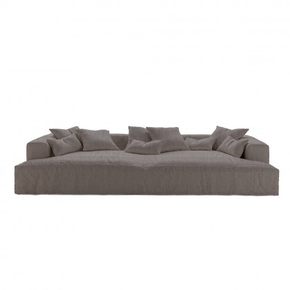 sofa lino xl ibiza tapizado gris oscuro