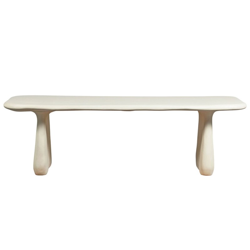 mesa de comedor en color natural apta para interior o exterior fibra formas orgánicas