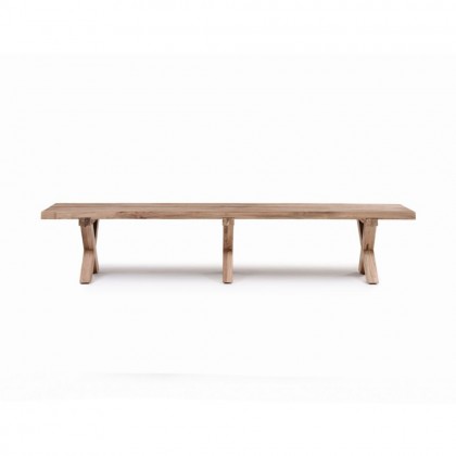 Banco comedor para exterior de madera de teca reciclada
