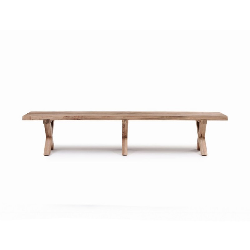 Banco comedor para exterior de madera de teca reciclada