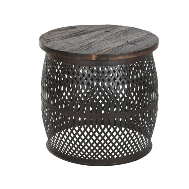 Mesa Auxiliar madera mango y hierro