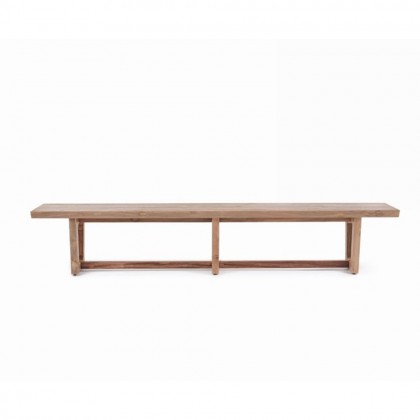 Banco apto para exterior de madera reciclada de teca