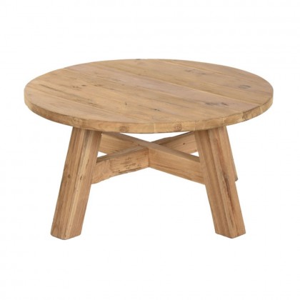 Mesa Auxiliar madera Ø70cm, natural