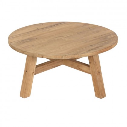Mesa Auxiliar madera Ø90cm, natural