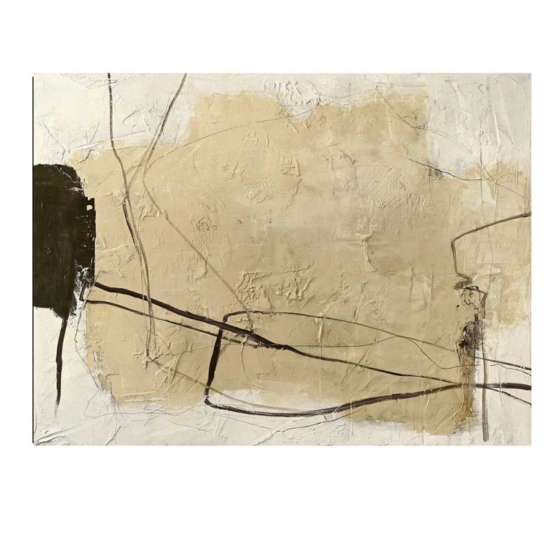 Cuadro sobre lienzo abstracto tonos neutros