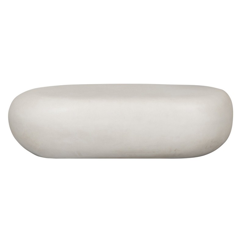 Mesa centro blanca de fibra arcilla 100cm