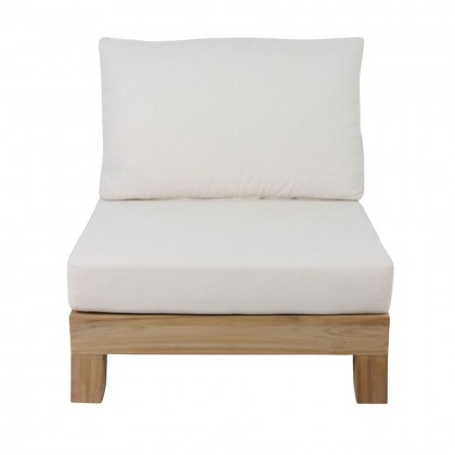 Sillón/ banco exterior madera tropical con cojines, 1 y 2 plazas