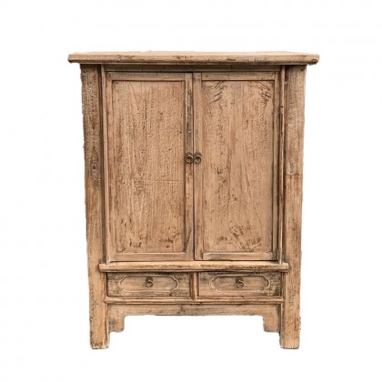 armario bajo dos puertas madera olmo antiguo