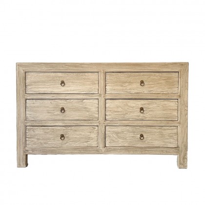 Aparador de madera de olmo con cajones