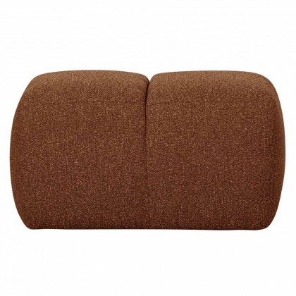 Puf bouclé Mojo marrón óxido, 84cm