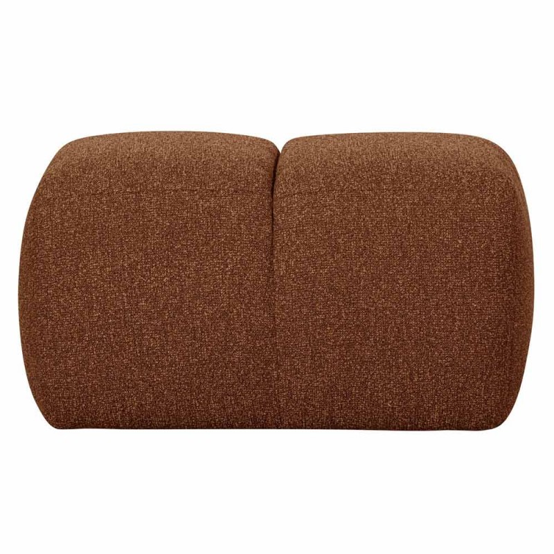 Puf bouclé Mojo marrón óxido, 84cm