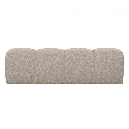 Banco de comedor tapizado en tejido bouclé en color beige
