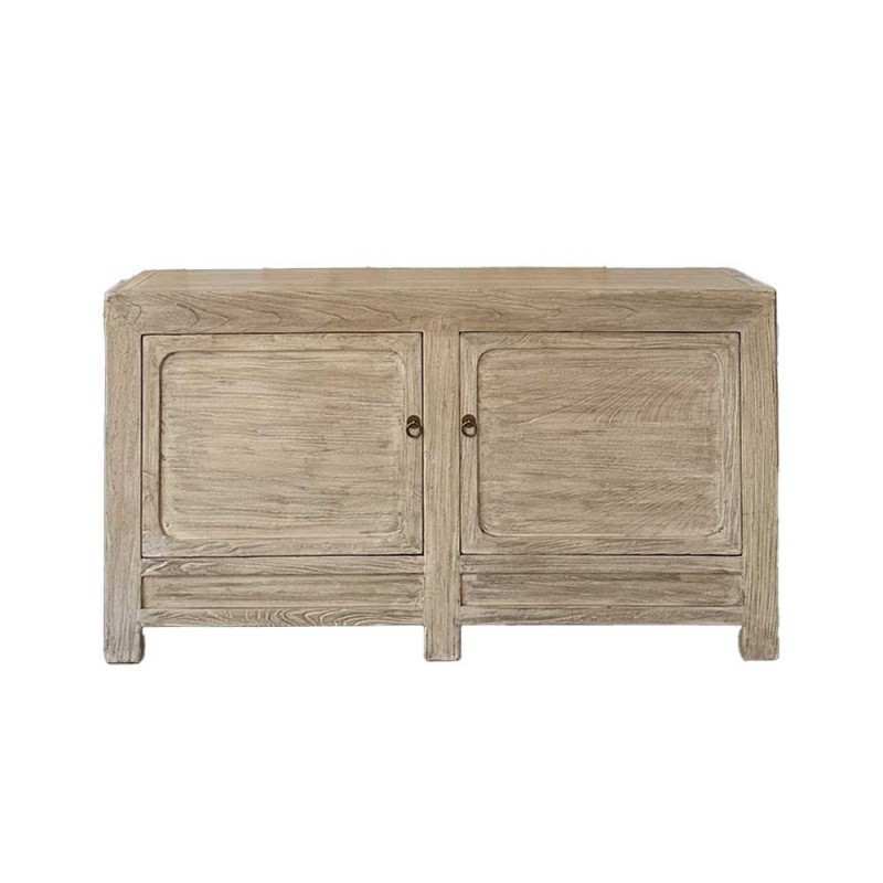 aparador de madera maciza de olmo con dos puertas