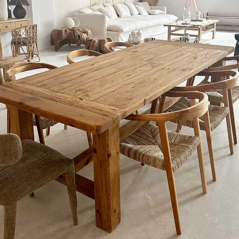 mesa comedor pino recuperado antiguo mivinteriores