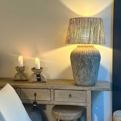 lampara mesa terracota yute miv interiors