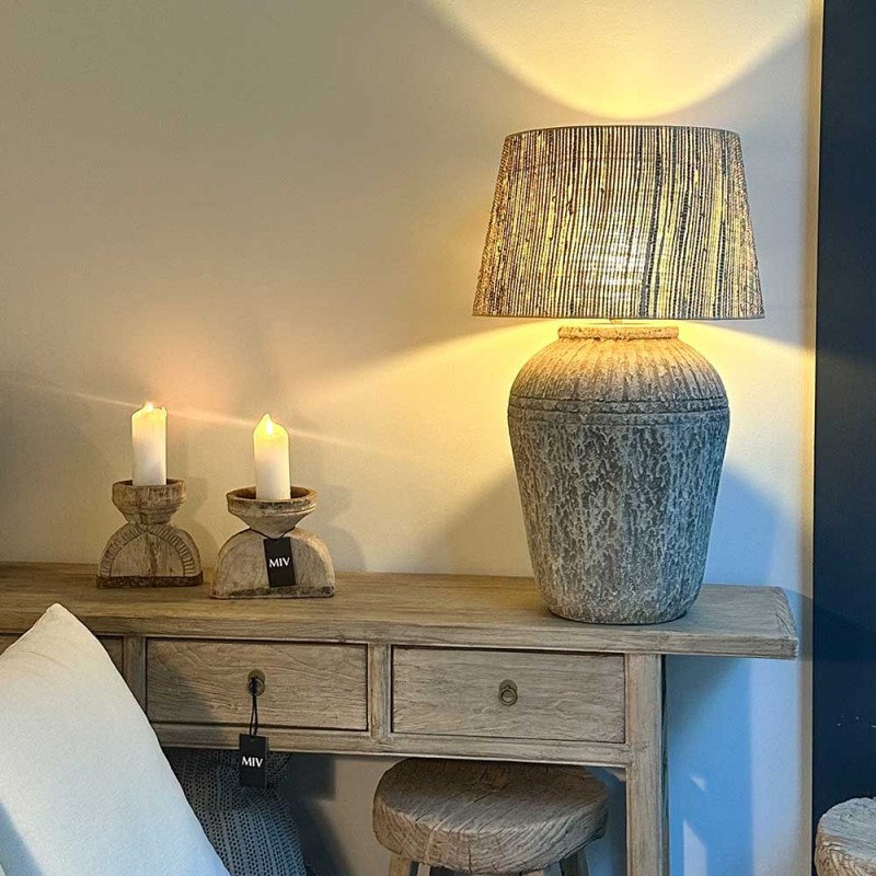 lampara mesa terracota yute miv interiors