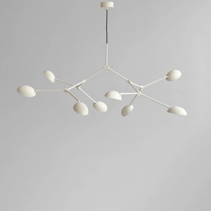 Lámpara de techo de diseño escultural moderna color blanco.