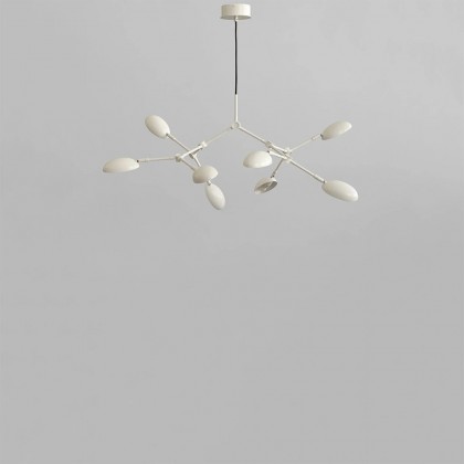 Lámpara de techo de diseño escultural moderna color blanco.