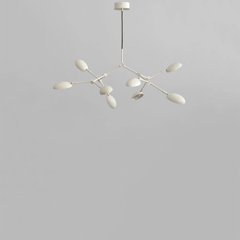 Lámpara de techo de diseño escultural moderna color blanco.