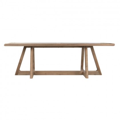 Mesa de comedor de teca reciclada 240 cm. Diseño elegante, patas firmes