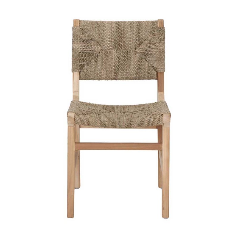 Silla comedor madera teca y fibra marina