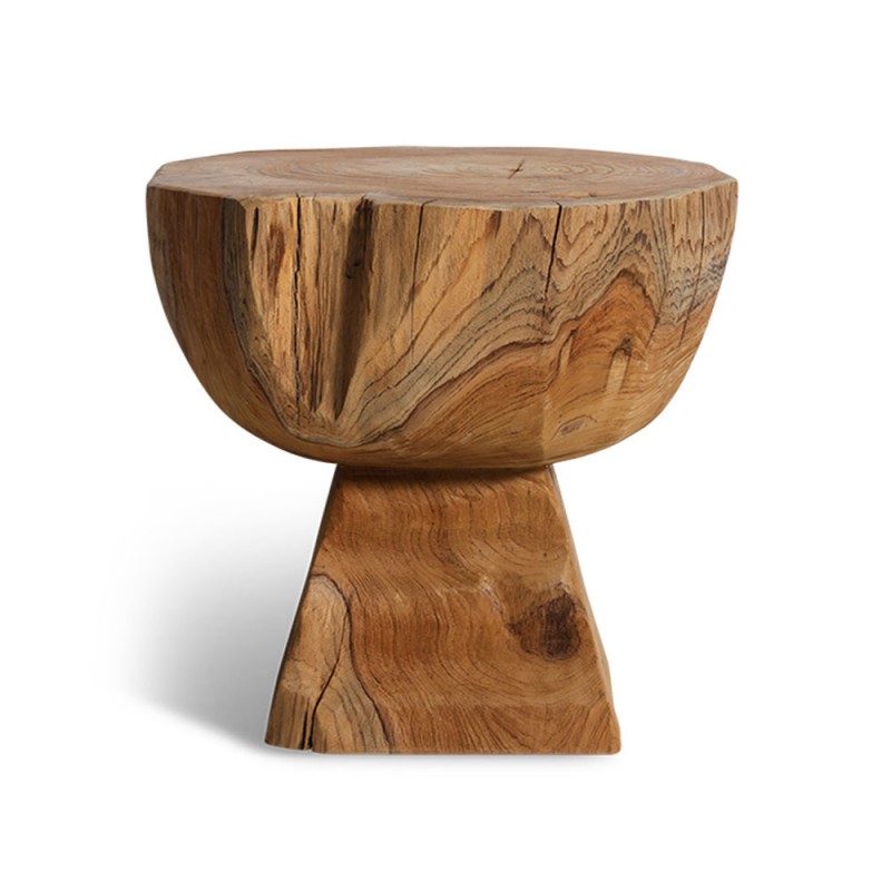 Taburete Arqueado de Madera de Teca