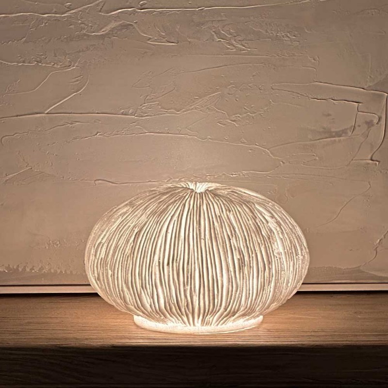 lámpara mesa luz escultura coral
