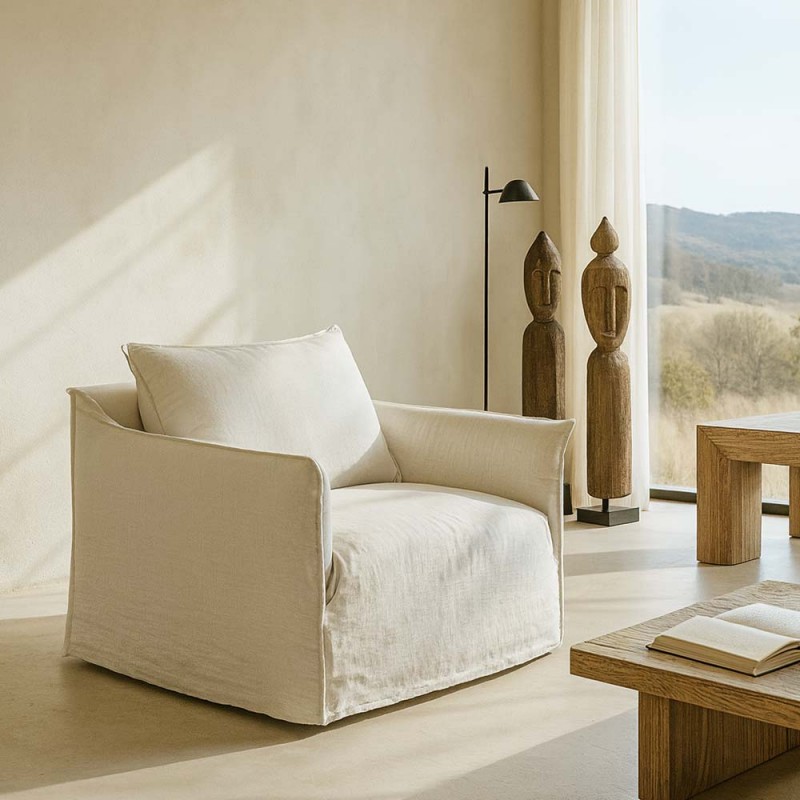 sillon de lino 100% desenfudable