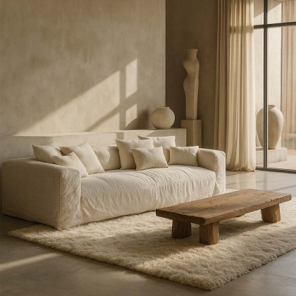 sofa de lino ibiza desenfudable a medida