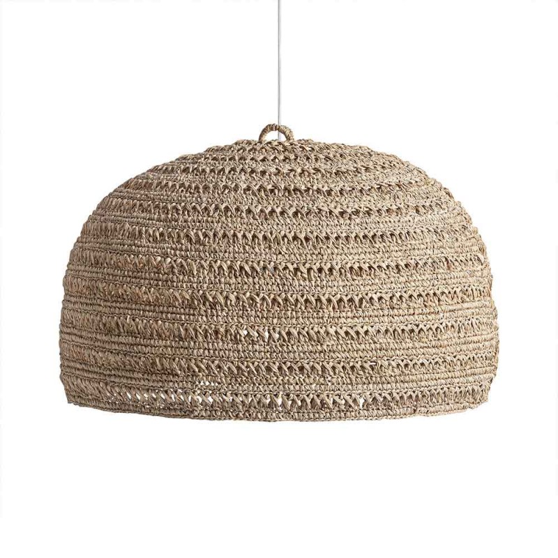 pantalla de fibras naturales artesanal ø67 cm