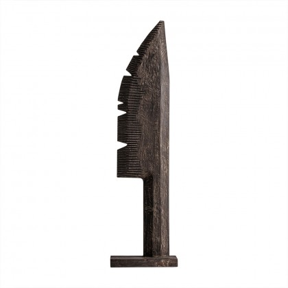 escultura decorativa Waat - figura artística madera suar