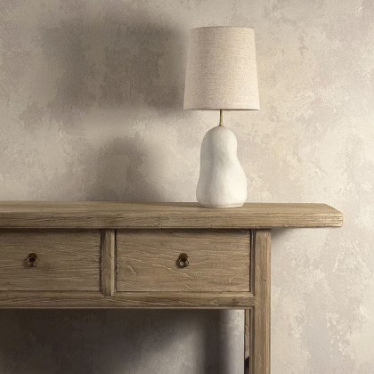 consola de madera de olmo recuperada con 3 cajones