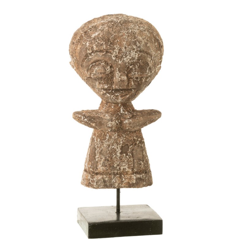 Figura de estilo étnico decorativa de madera en color natural