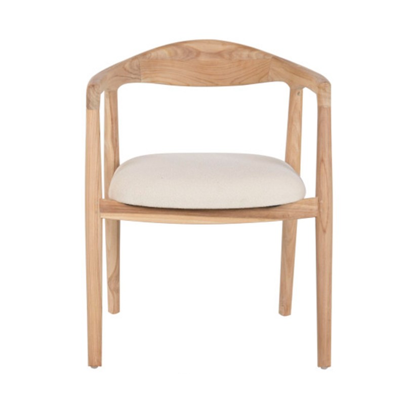 Silla de madera de teca y poliéster AIRA con diseño contemporáneo y elegante