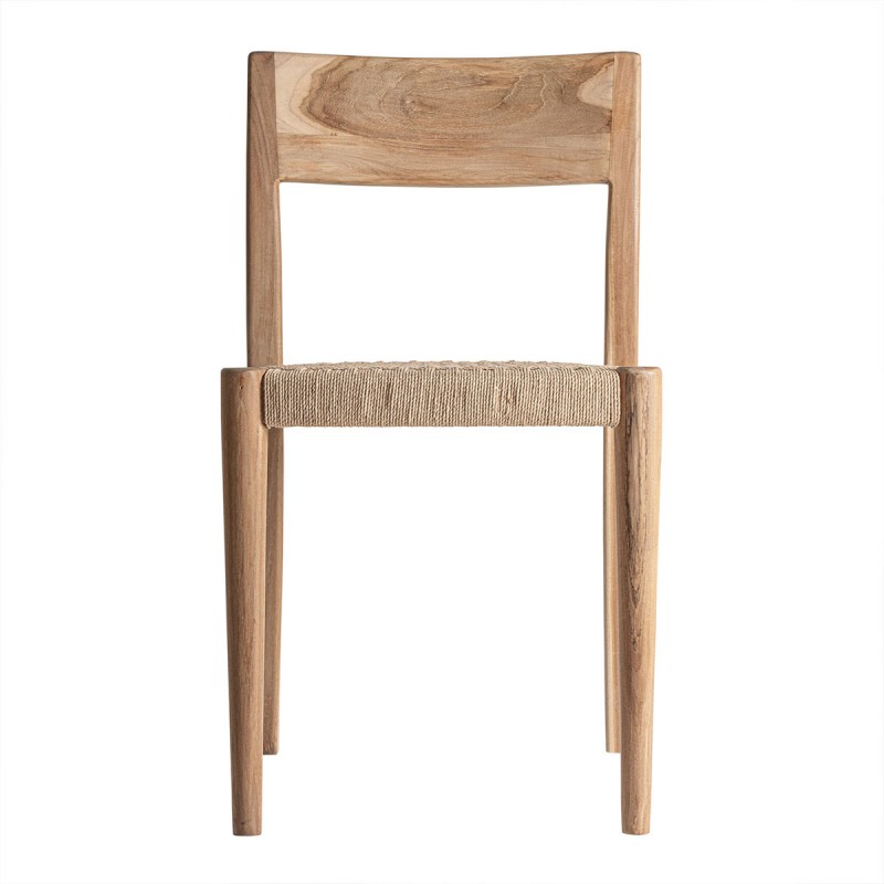 Silla madera de teca y fibra natural